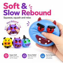 Halloween Smushers Curiosities Zabawka Squishy z Wymienną Twarzą Psa Zabawki do Ściskania Antystresowe Zabawki Relaksacyjne DIY Zabawki D