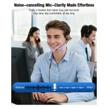 Offene Kopfhörer mit Mikrofon, Kabelloses  5.4-Headset, Geräuschunterdrückendes HiFi-Stereo-Headset für Autofahren und Arbeit