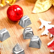 36 Pieces Cow Bells for Crafts Christmas Small Cowbells with Hooks Decoration for Birthday Wedding Christmas Silver
