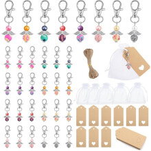 Guest Favours, Guardian Angel + Organza Bag Gift Tags Set of 35 Guardian Angel Pendants for Wedding Farewell Gift