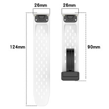 Silicone Strap for Fenix 8/6s/7x Pro/5/Tactix8 7 Quick Release Sport Watch Perforated Buckle Watch Strap 26mm