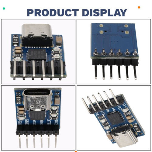 2PCs CP2102 USB to TTL Serial Module UART STC Downloader Adapter for MCU Debugging Programming Linux Windows TYPE-C 1