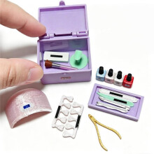 NEW Miniature Dollhouse Simulation Nail Polish Tool Set for Doll Accessories