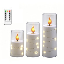 Guirnalda de Luces LED Electrónicas Sin Llama con Temporizador para Cena Romántica de San Valentín, Boda, Compromiso, Aniversario