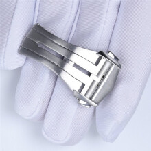 Fibbia Pieghevole per Orologi per In Acciaio Inossidabile, Chiusura Deployante da 18 mm per Cinturino per , Bottone Lucido Opaco.