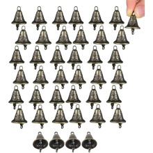 40 Kleine Glöckchen für Bastelarbeiten, Windspiele, Glockenzubehör, Vintage--Metallglockenfiguren für DIY-Heimdekoration