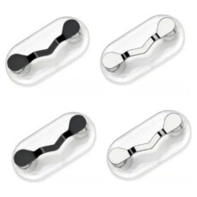 4-Pack Eyeglass Holder Magnetic Glasses Holder Clips Eyeglass ID Card Earphone Clip Black & Silver
