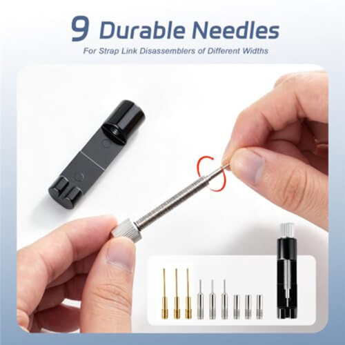 Watch Link Removal Tool, Watch Strap Tool Kit, Watch Bracelet Adjustment and Replacement Tool, with Double-Ended Pin 1