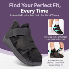 Closed Toe Walking Shoe Broken Toe Cast Boot, Fractured Foot Brace for Metatarsal Stress Fracture,Post-Op Bunion L