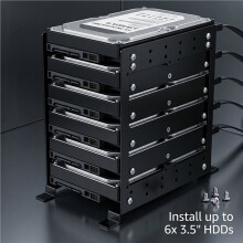 Hard Disk Mounting Bracket Hard Drive Bracket for 3.5inch SAS/ HDD SSD DIY Storage Metal Hollowout Rack Shelf