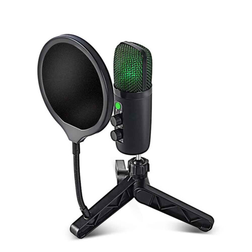 Microphone de Jeu à Condensateur USB pour PC avec Éclairage RVB Brillant Configuration Standard 1