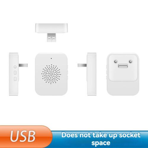 Sonnette Extérieure Sans Fil avec Interface USB, Télécommande pour la Maison, Kit de Sonnette de Porte, Carillon de Maison 2