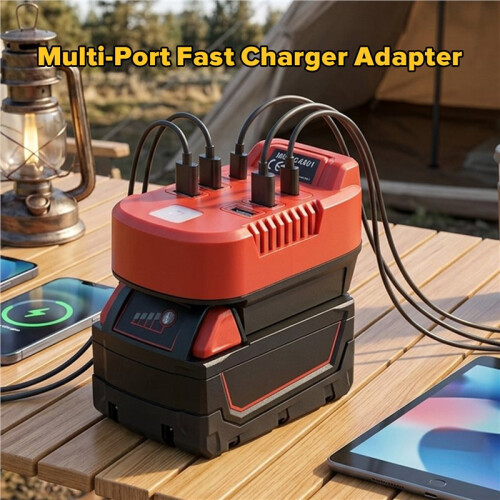 USB Charger for  Battery Type-C Input & Output Fast Charging USB-A QC3.0, 5V/3A Output Type-C Battery Adapter 2