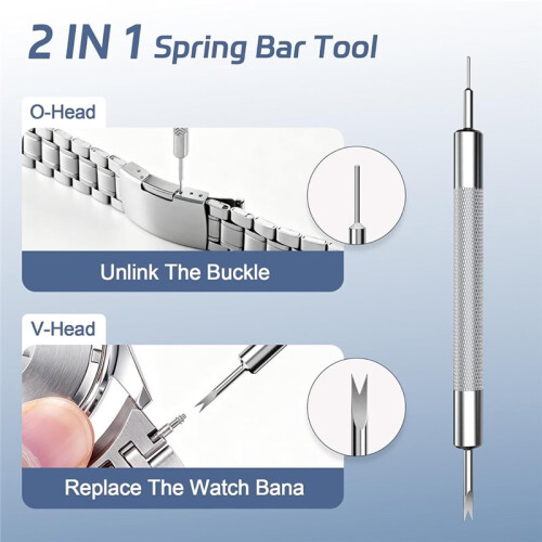 Watch Link Removal Tool, Watch Strap Tool Kit, Watch Bracelet Adjustment and Replacement Tool, with Double-Ended Pin