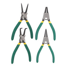 Jeu de 4 Pinces à Circlips, Comprend une Pince à Cercle à Pression pour Usage Interne et Externe, Pointes Droites et Courbées