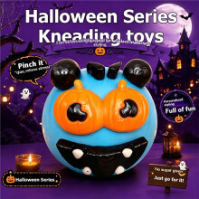 Zabawka Squishy z Motywem Potworów i Psich Twarzy - Zabawki do Ściskania, Łagodzące Stres, Zabawki DIY do Odprężenia na Halloween