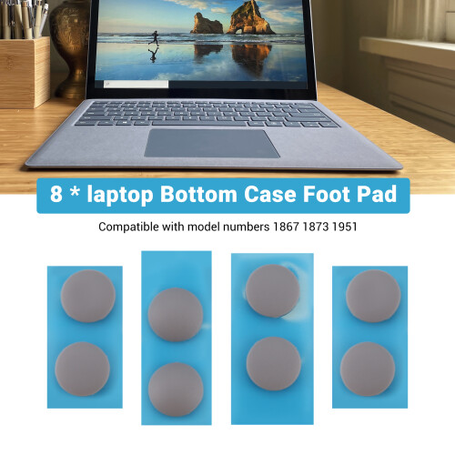 Replacement Rubber Feet for Surface Laptop Models 3, 4 - Bottom Case Foot Pad Gray
