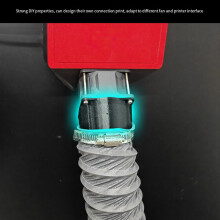 Tuyau de Ventilateur D'Extraction D'Imprimante 3D Tuyau de Ventilation en Feuille Cryptée Tube de Fumée Évolutif pour Voron 2.4 R2 Trident, avec