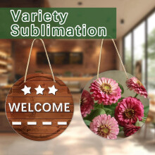 3pc Metal Sublimation Door Hanger Blanks,10 Inch Circle Unfinished Blank Sign Door Hanger, Blanks Decorative Door Hanger