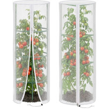 2 Pcs Garden Mesh Plant Cover for Round Tomato Cage, 59" X 17.7" Insect Bird Netting Protection Net for Climbing Plants