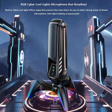 NEW HK4 RGB Gaming Microphone Professional Live Streaming Condenser Desktop USB Noise Cancelling Podcast Microphone