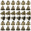 100Pcs Bronze Bells Vintage Small Bells with Spring Hooks for  Wind Chimes Wedding Decor 1