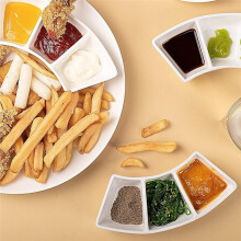 Ensemble de 5 Bols Ă Trempette en CĂ©ramique, CompartimentĂ©s, Parfaits pour les Sushis, les Grillades, les Fondues, les Sauces et les Sauces Ă