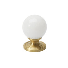 25mm Brass Drawer Knob with Natural Stone Inlay - Cabinet Wardrobe Door Handle Cabinet Wardrobe Door Handle Jade