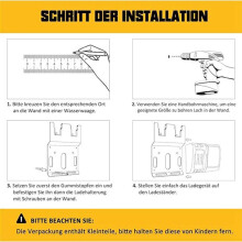 Wandhalterung für  DCB112 Ladegerät und 20-V-Akku, Akkuhalter und Ladegeräthalter für Werkzeugraum und Garage