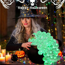 36 Bolas Decorativas Iridescentes, Bolas Decorativas Transparentes para o Halloween em Vários Tamanhos - Bolas de Plástico A Granel de 4/5/6 cm