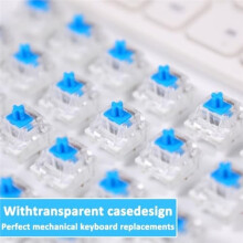 80 Peças de Switches Mecânicos para Teclado, Switches Clicky Pré-Lubrificados de 3 Pinos para Teclado Mecânico Gamer