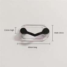 4-Pack Eyeglass Holder Magnetic Glasses Holder Clips Eyeglass ID Card Earphone Clip Black & Silver
