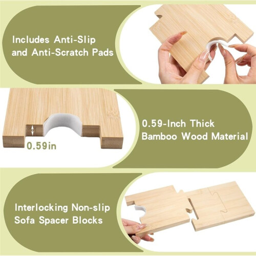 Thickened Couch Wall Spacer Adjustable Solid Wood Couch Stopper,Furniture Wall Protectors,for Outlets,Couches,Beds 1
