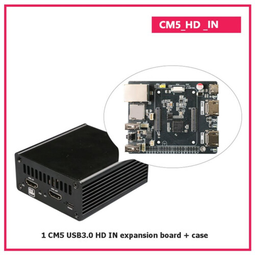 For CM5 HD Video Capture Card for Raspberry Pi CM5_USB3.0 HD in Expansion Board+Case for Raspberry Pi Compute Module 5 2