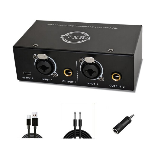 Dual Channel Audio Isolator,Audio Noise Filter Noise Suppressor Isolator Live Broadcast Mixer Cable Set