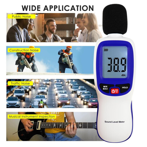Decibel Meter with Data Logging,Enable App Data Recording  Smartphone/, 30dB to 130dB Sound Level Meter for Home 1