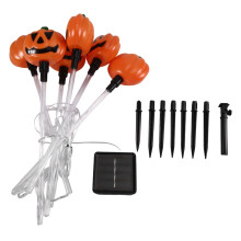 6 Stück Halloween-Dekorationen für Den Außenbereich, Solar-Kürbis-Lichter, Solar-Halloween-Wegstecklichter für Garten, Hof und Rasen