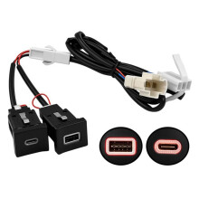 Caricatore Rapido per Auto USB QC3.0 con Porta + Presa TYPE-C PD per Sagitar Mk6 15-18 Adattatore di Alimentazione per Telefono