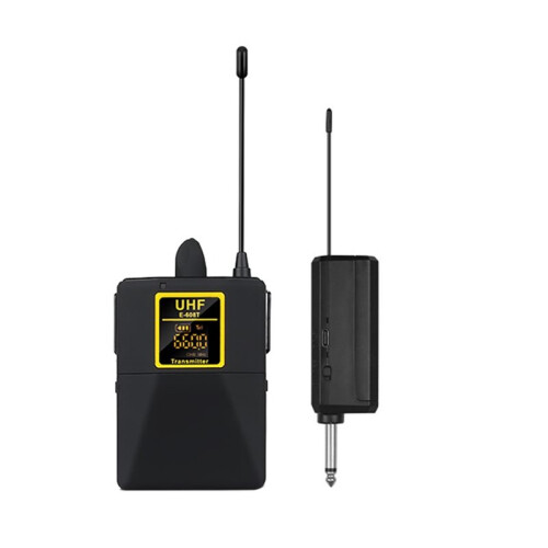 UHF Wireless Bodypack Lavalier Mic 38m Long Range Zero Latency Lapel Microphone for Teaching Live Performance