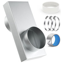 Geüpgraded 84049 RVS Periscoopt Droger Vent, 0-5" Telescopisch Verstelbaar Droger Vent Connector Kit B