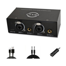 Dual-Channel Passive Brumm-Eliminator-Box Vollautomatischer Feedback-Unterdrücker für Audio-Geräte Kabelset