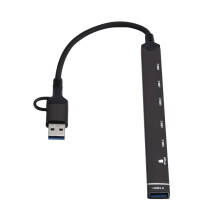 7 in 1 USB +Type C HUB Docking Station with TF Card Reader Laptop Tablet Phone Disk Converter USB Hub