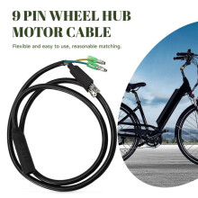 9 Pin Wheel Hub Motor Cable, E-Bike Motor Hall Sensor Waterproof Extension Cable, Electric Bike Accessories 80cm