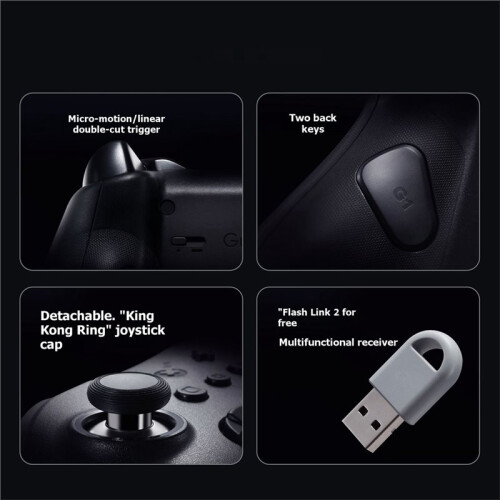 ES MAX E-Sports Bluetoth Game Controller Wireless Gamepad with TMR Joystick Micro  Linear Triggers 2 Back Buttons 2