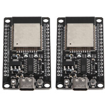 Placa Desenvolvimento ESP32 (2 Unidades) 2.4GHz WiFi 2 em 1, Módulo Dual Core, Microcontrolador Baixo Consumo para Projetos Casa Inteligente
