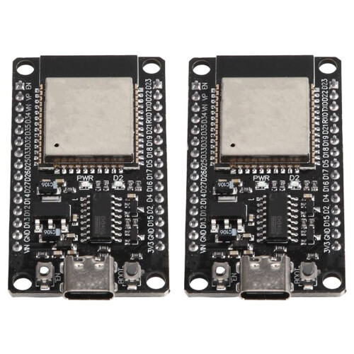 2Pcs ESP32 Development Board 2.4GHz WiFi  2-in-1 Dual Core Module Low Power MCU for  Home DIY Electro