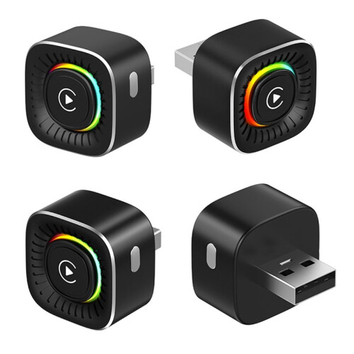 2in1 Wireless Carplay Android AUTO Location Finder Function AI Box Adapter Bluetooth5.0+WiFi Wired to Wireless Carplay B 2