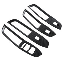 Pour ZS 2024 Interrupteur de Fenêtre de Voiture Bouton de Levage Garniture de Couvercle Accessoires Intérieurs en Fiber de Carbone LHD