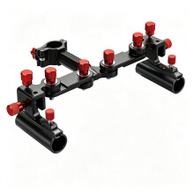 Dual Fishing Rod Holder , Adjustable Fishing Chair Accessory Double Fishing Rod Stand for Freshwater Saltwater Anglers