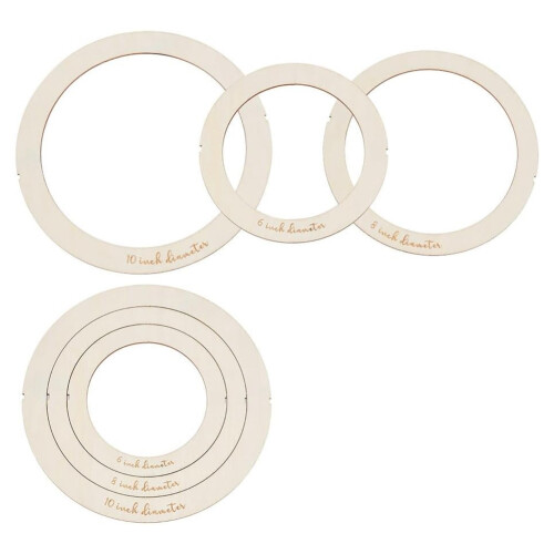 6Pcs Round Macrame Cutting Molds Wooden Macrame Cutting Tool Macrame Wall Hanging Tool  Cutting Template 1
